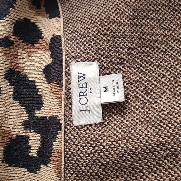 J. Crew Factory Schoolboy Sweater Blazer Animal Print Medium - Picture 10 of 11